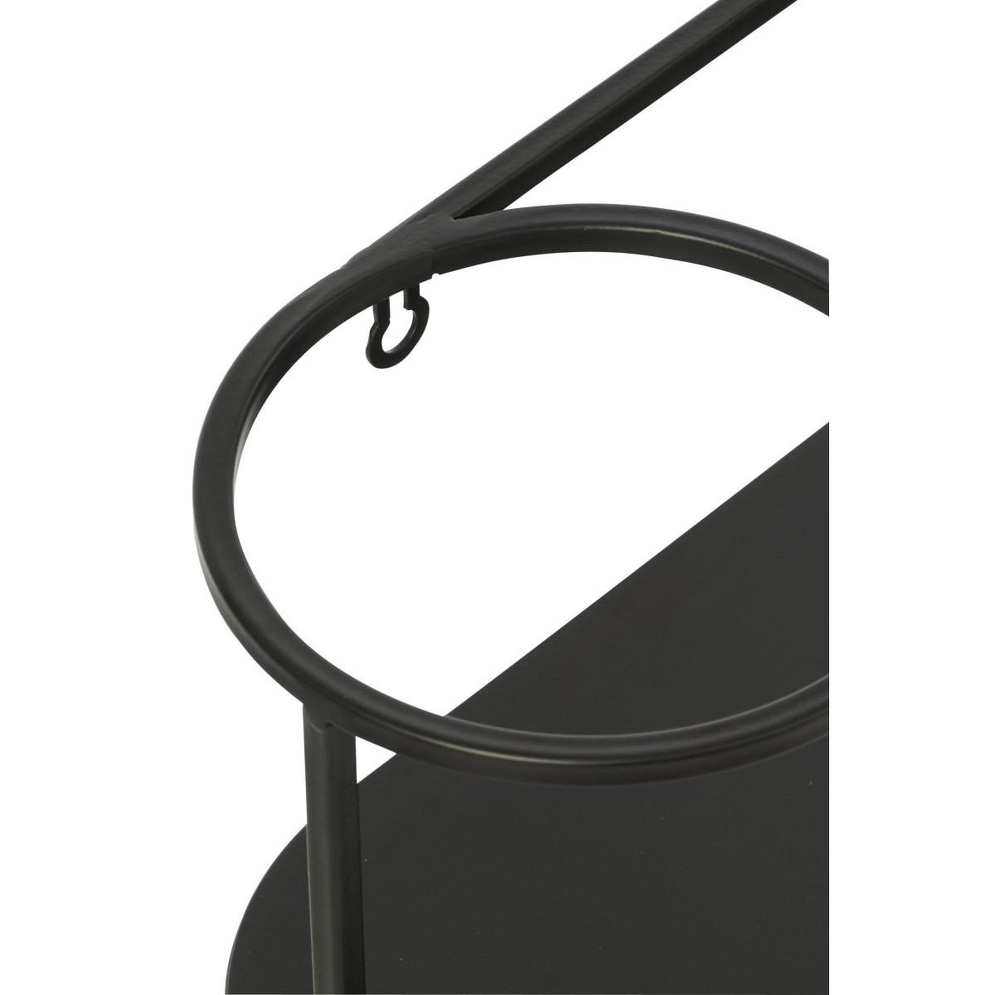 Voir la diapositive 4 : J-LINE Étagère murale avec cache-pot  duo  53cm noir