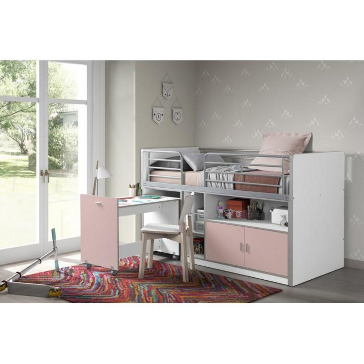 Paris Prix Lit Combiné Compact  Bonny  90x200cm Rose