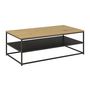 Voir la diapositive 6 : LISA DESIGN Salida - table basse - effet bois et métal noir - 120 cm