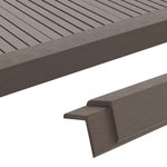 VIDAXL Corniere de terrasse 5 pcs WPC 170 cm Marron fonce