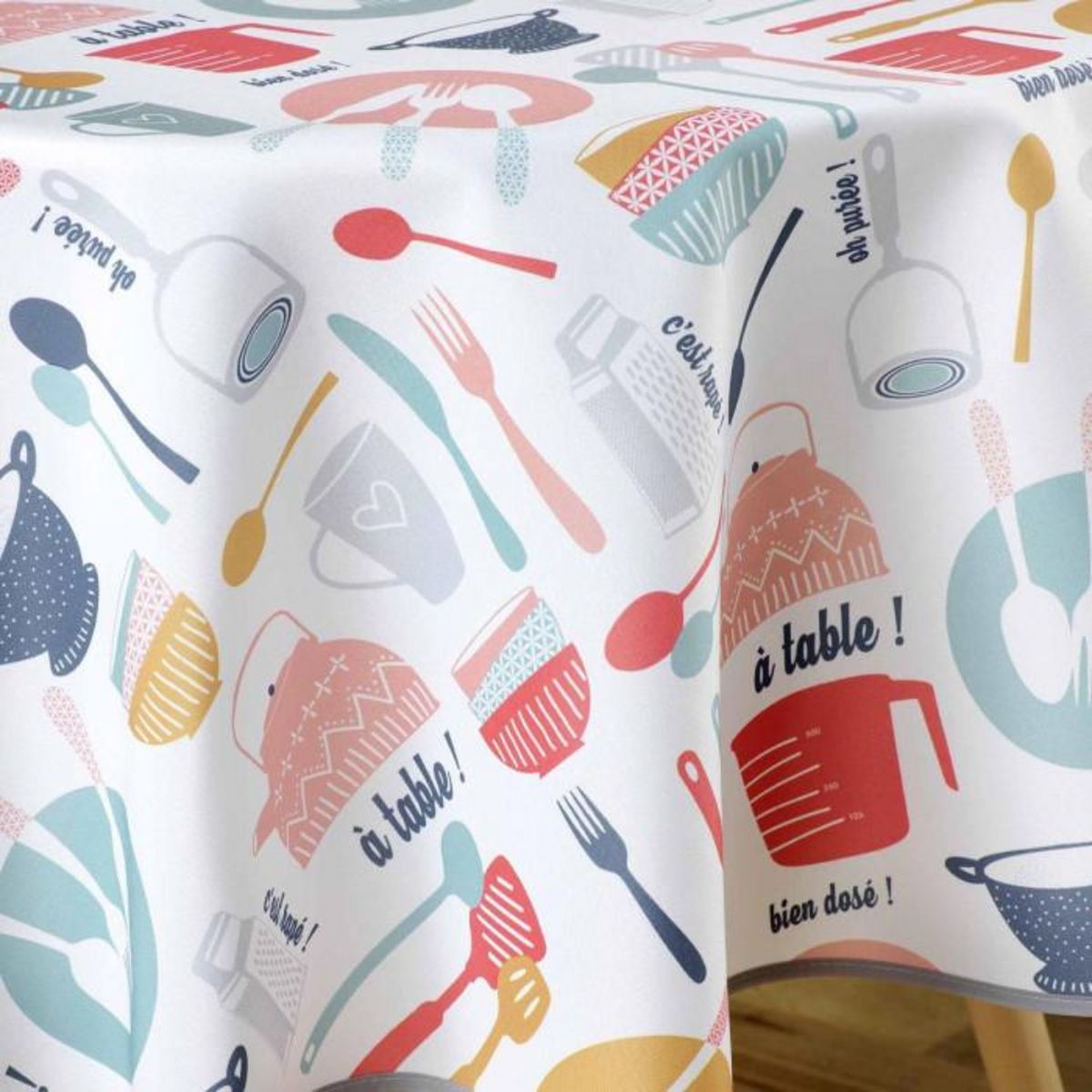 Paris Prix Nappe Ronde Toile Cirée  Kitchen  160cm Multicolore