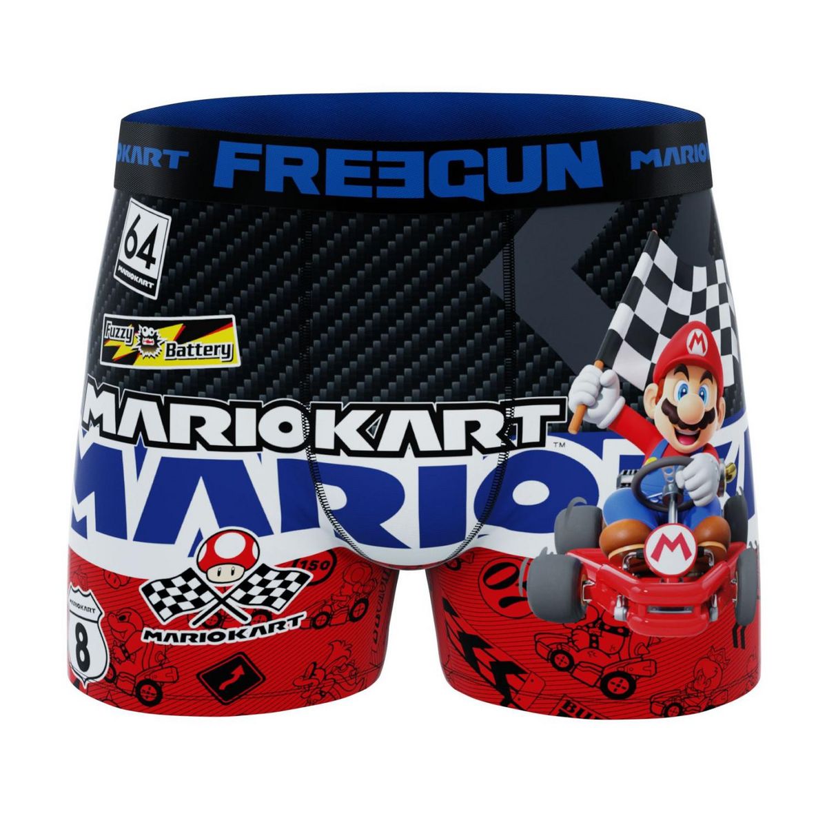 FREEGUN Lot de 3 boxers enfant Super Mario Kart