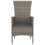 Voir la diapositive 4 : VIDAXL Chaises de jardin avec coussins lot de 4 Resine tressee Gris