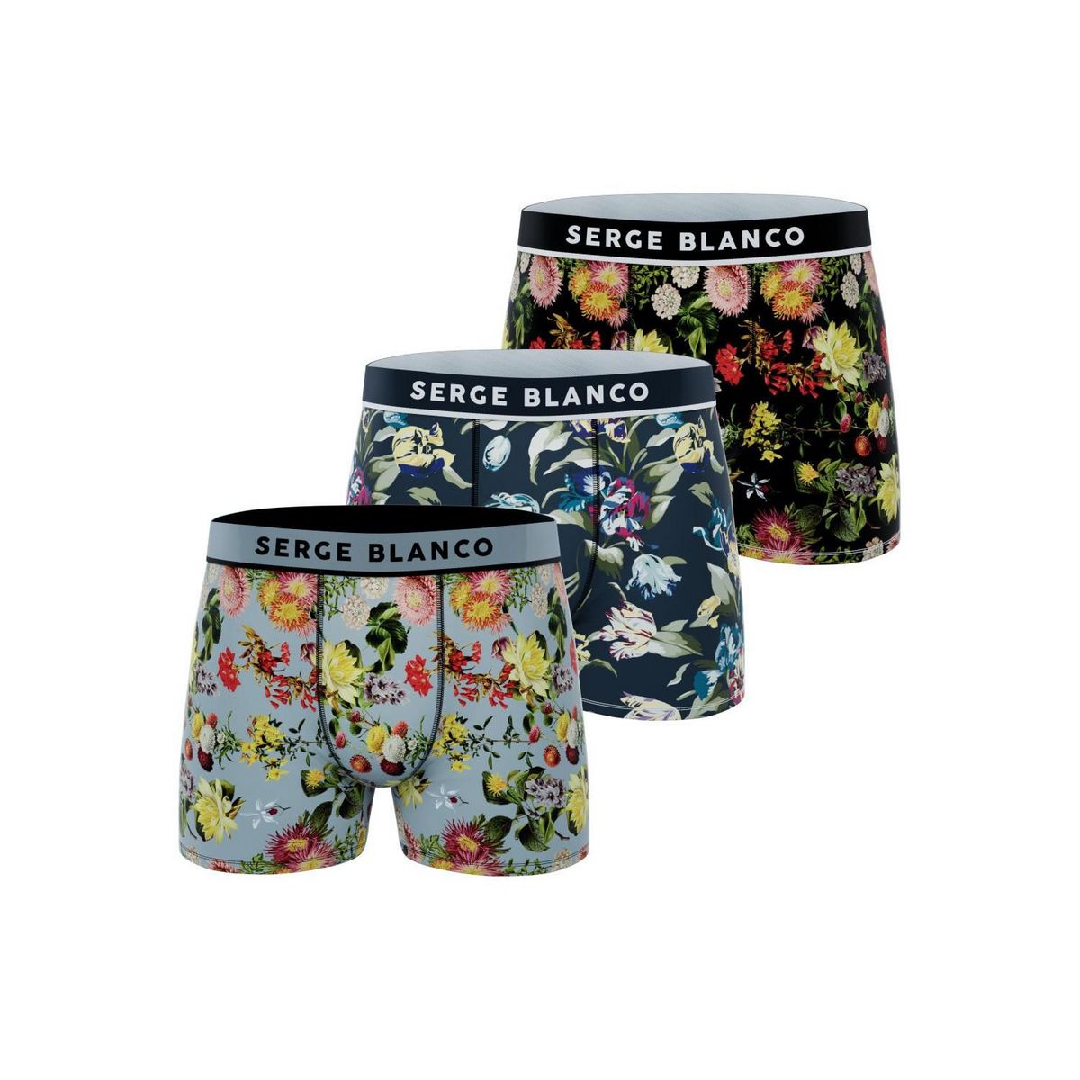SERGE BLANCO Lot de 3 boxers subl homme