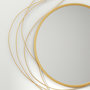 Voir la diapositive 4 : HOMCOM Miroir rond design moderne Ø 65 cm métal filaire doré