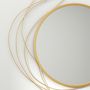Voir la diapositive 4 : HOMCOM Miroir rond design moderne Ø 65 cm métal filaire doré