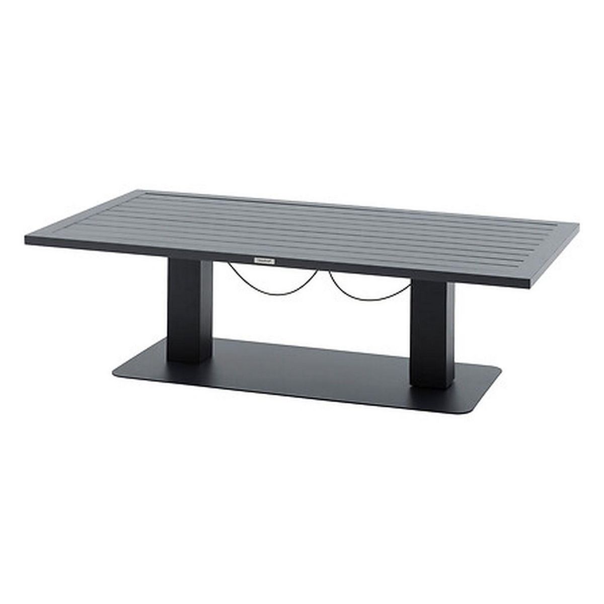 HESPERIDE Table de jardin relevable rectangulaire en aluminium SALIMIA - Gris graphite