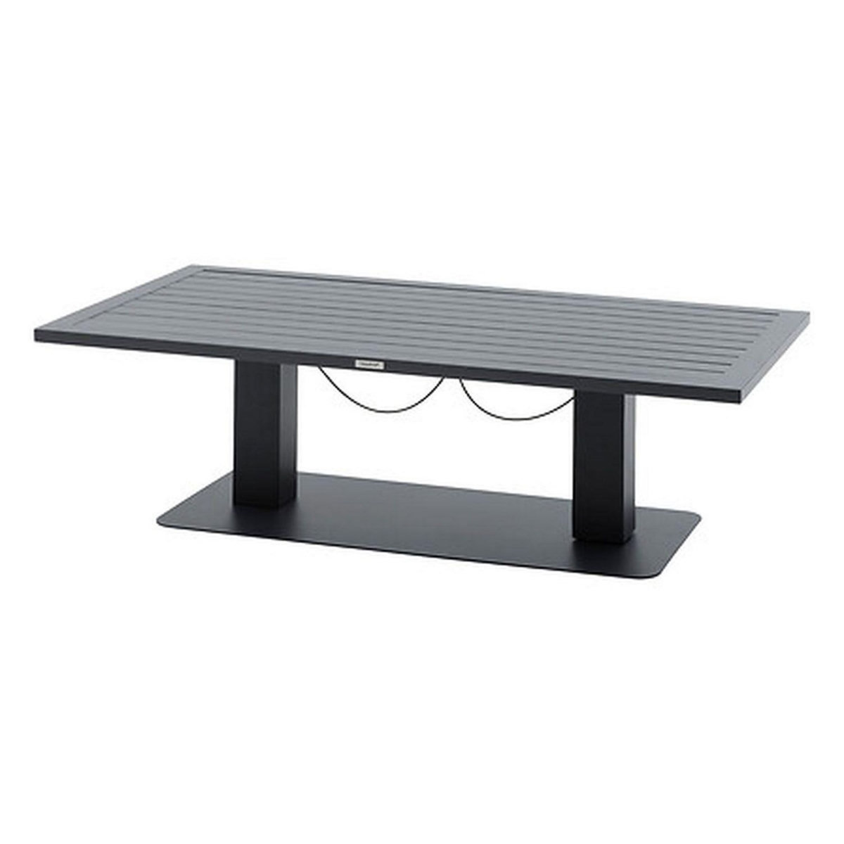 HESPERIDE Table de jardin relevable rectangulaire en aluminium SALIMIA - Gris graphite