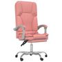 Voir la diapositive 2 : VIDAXL Fauteuil de massage inclinable de bureau Rose Similicuir