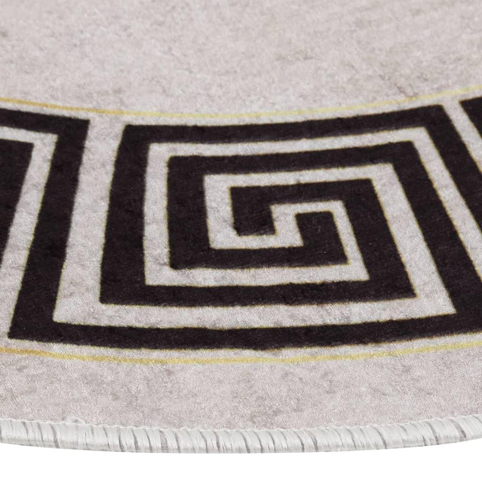Voir la diapositive 3 : VIDAXL Tapis lavable antiderapant φ120 cm beige clair
