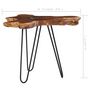 Voir la diapositive 6 : VIDAXL Table basse 70x45 cm Bois de teck massif et polyresine