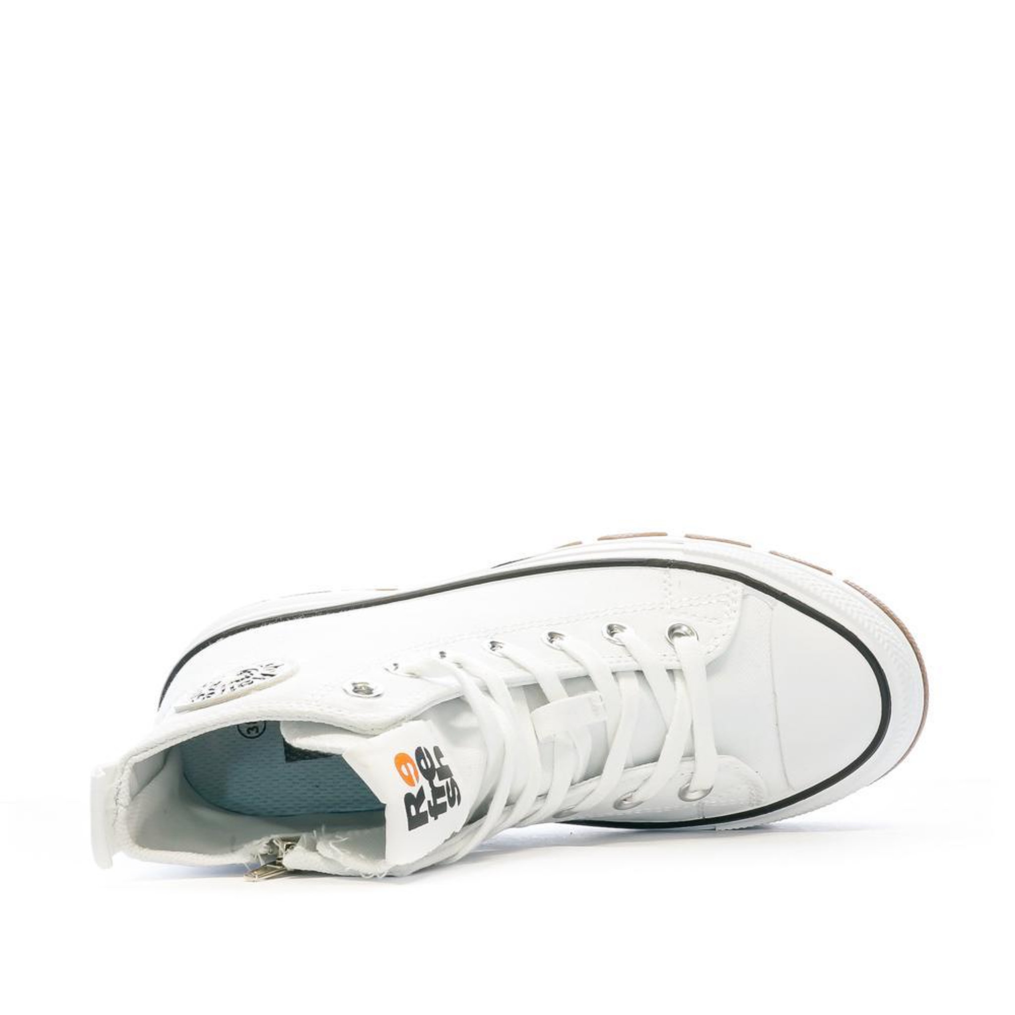 Voir la diapositive 4 : REFRESH Baskets Blanche Femme Refresh Lona
