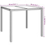 Voir la diapositive 6 : VIDAXL Table de jardin 90x90x75cm Verre trempe et resine tressee Blanc