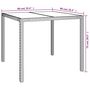 Voir la diapositive 6 : VIDAXL Table de jardin 90x90x75cm Verre trempe et resine tressee Blanc