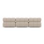 Voir la diapositive 6 : LISA DESIGN Ruby - canapé droit modulable 3 places en velours texturé