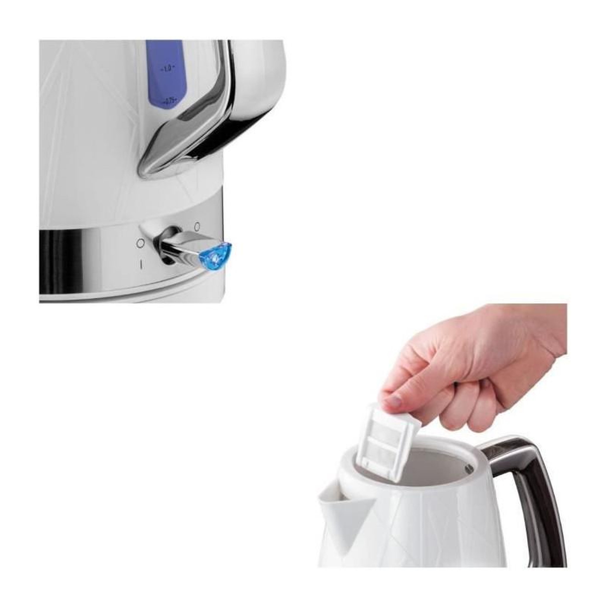 Voir la diapositive 2 : Russell Hobbs Russell Hobbs 28080-70 Bouilloire 1,7L Structure, Ebullition Rapide, Consomme Moins dEnergie, Base Multidirectionnelle 360? - Bl