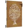 Voir la diapositive 2 : VIDAXL Portail de jardin 85x150 cm acier corten conception de l'arbre