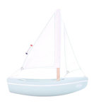 TIROT Le Sloop Vert d'eau - Bateau en bois 21cm