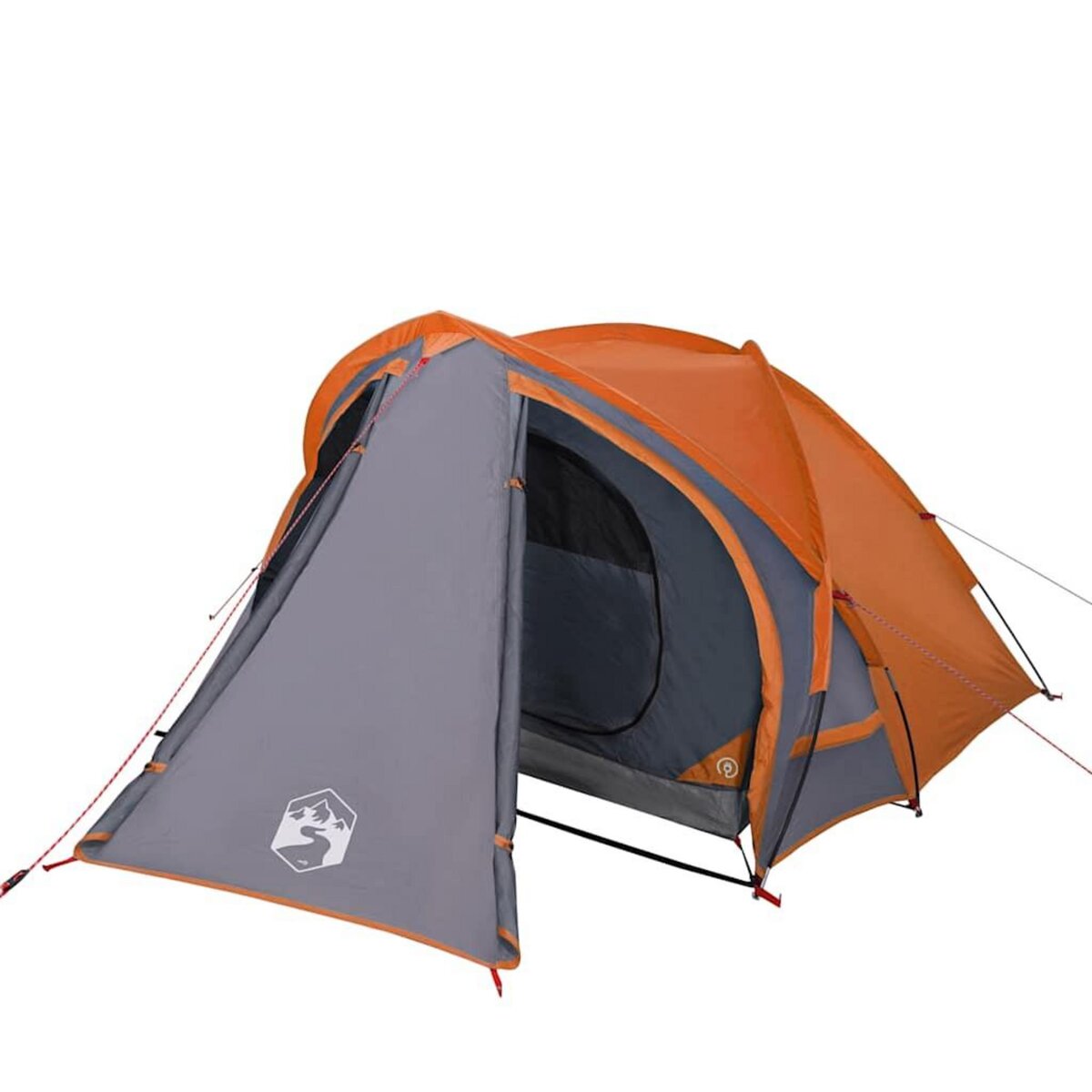 VIDAXL Tente de camping a dome 2 personnes gris et orange impermeable