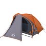 Voir la diapositive 4 : VIDAXL Tente de camping a dome 2 personnes gris et orange impermeable