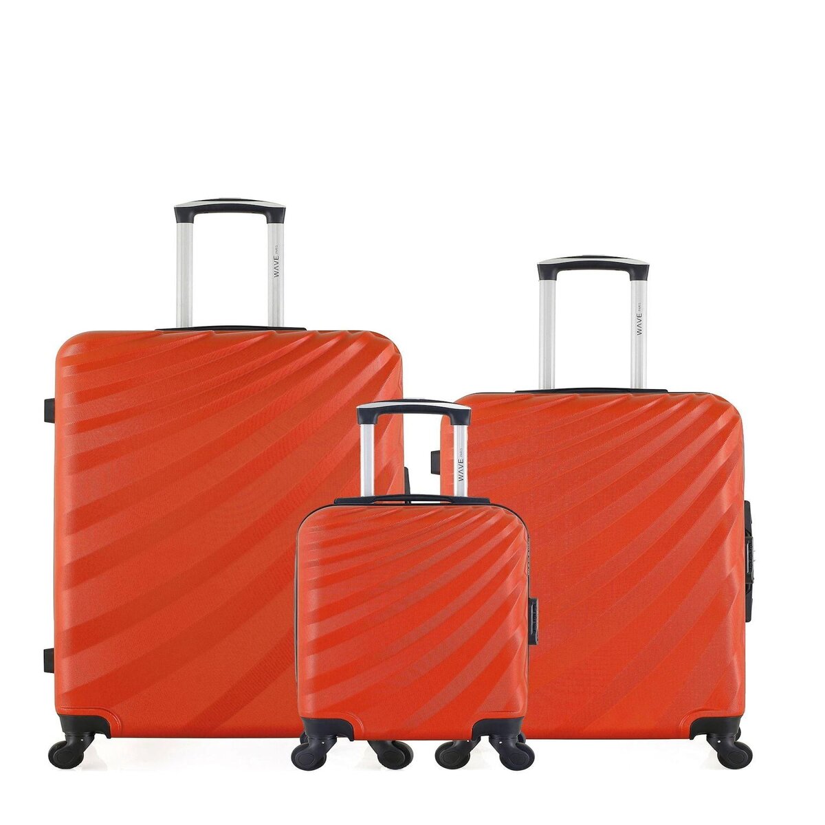 WAVE PARIS WAVE PARIS - Lot de 3 - Valise Grand format, valise weekend et valise cabine XXS DANUBE