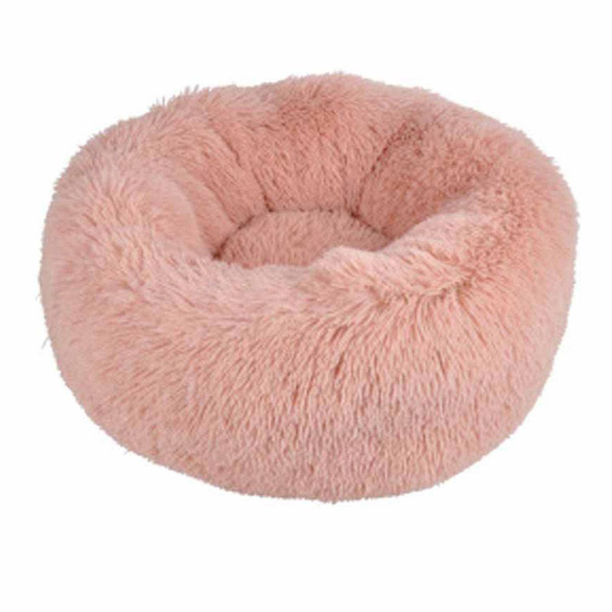 Voir la diapositive 1 : LOVE STORY Panier rond pour chien & chat  fluffy  55cm rose