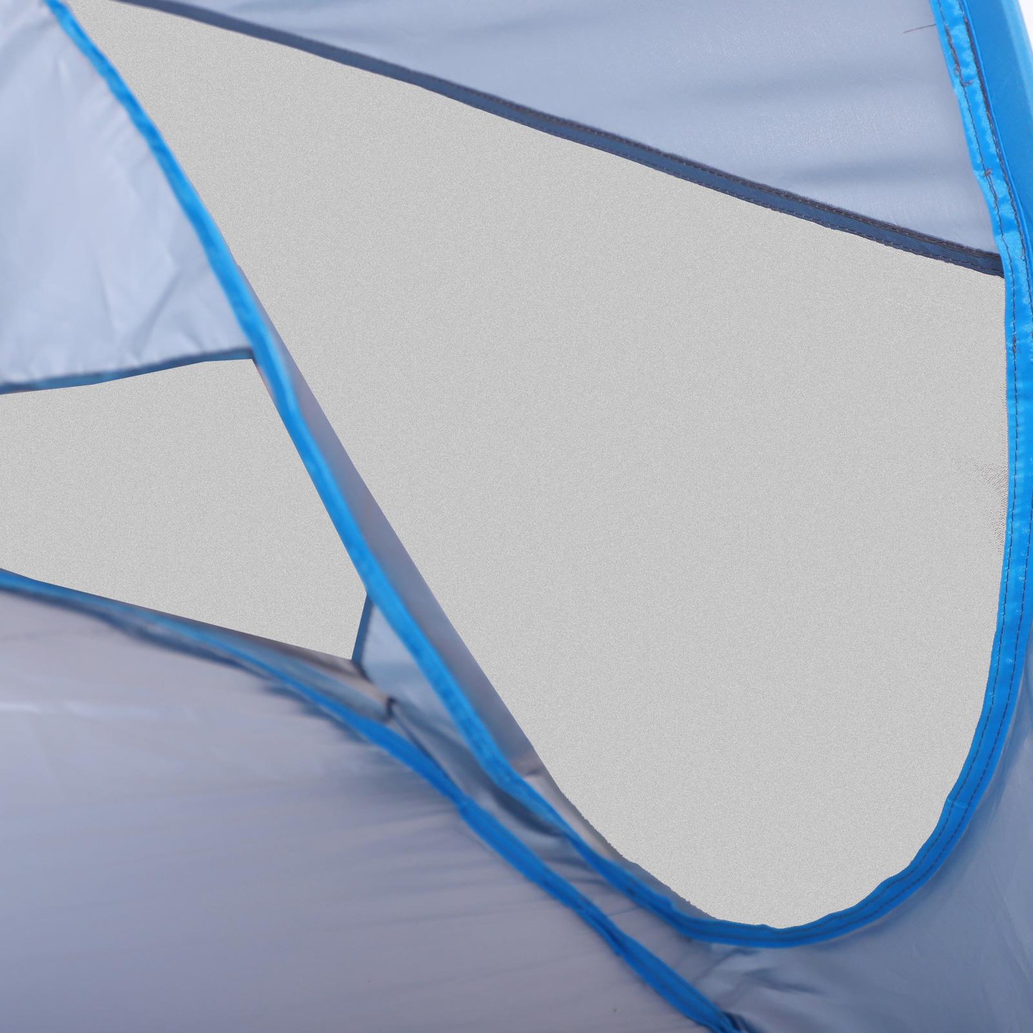 Voir la diapositive 4 : OUTSUNNY Abri de plage tente de plage pliable pop-up automatique instantané protection uv fenêtre arrière grand tapis de sol bleu ciel