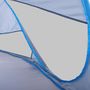 Voir la diapositive 4 : OUTSUNNY Abri de plage tente de plage pliable pop-up automatique instantané protection UV fenêtre arrière grand tapis de sol bleu ciel