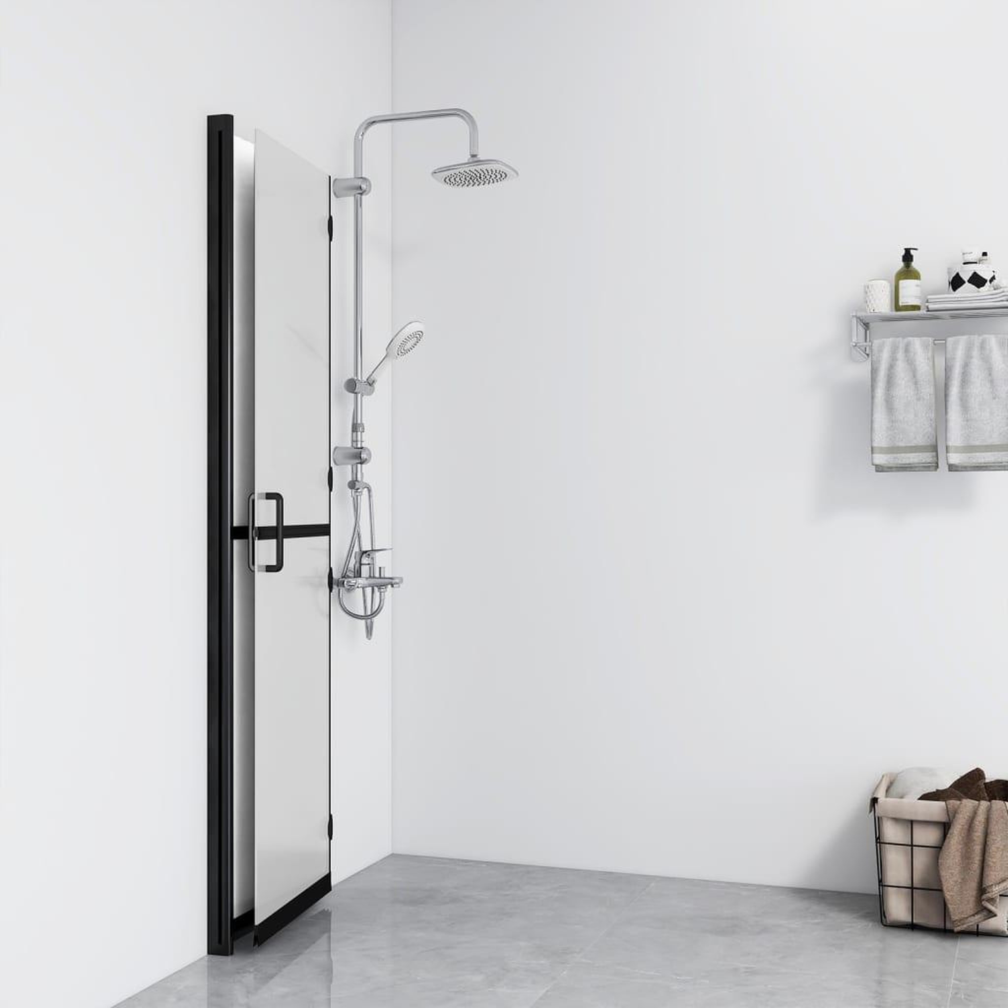 Voir la diapositive 3 : VIDAXL Paroi de douche pliable Verre ESG depoli 100x190 cm