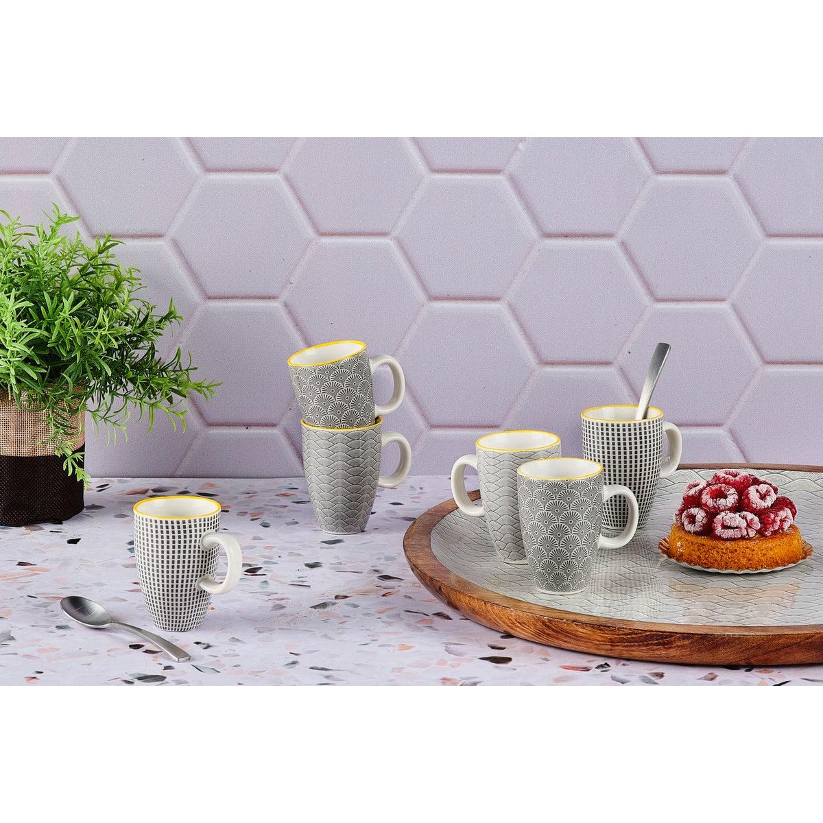 BJORN Tasse PATTERN 9cl - 6 pièces - Eclipse