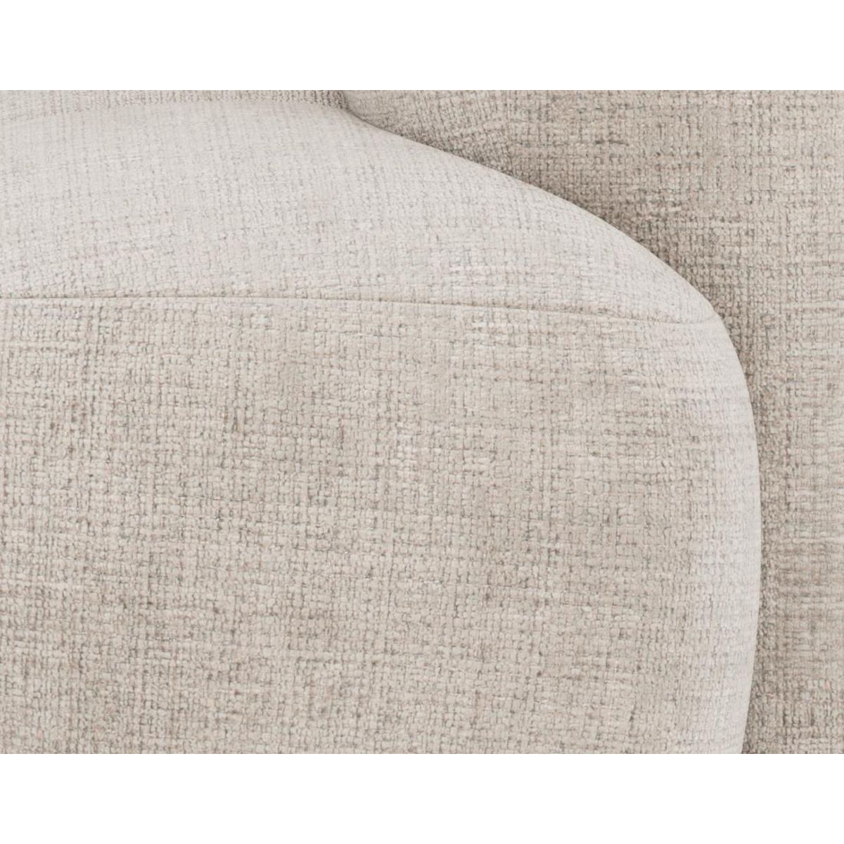 LISA DESIGN Grace - module d'assise droit en velours texturé