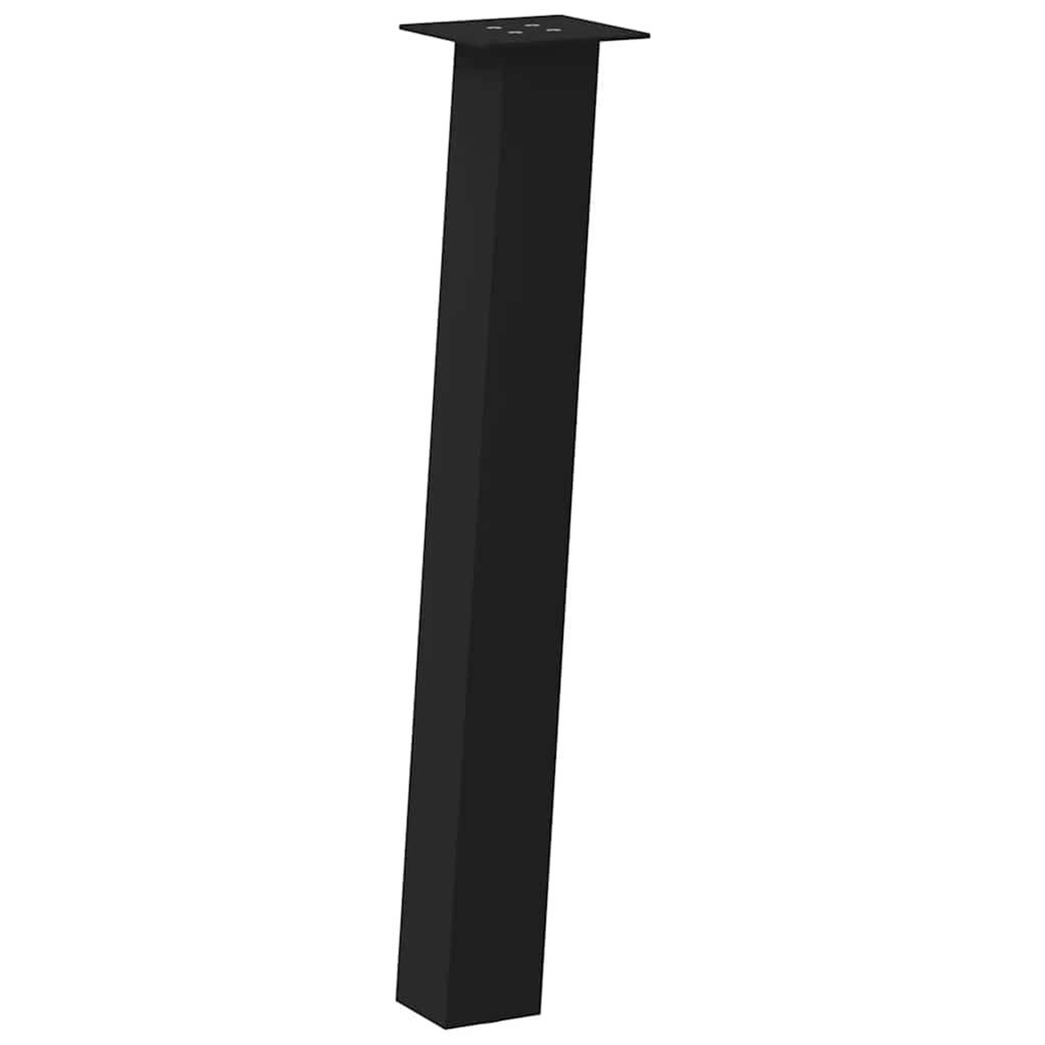 Voir la diapositive 4 : VIDAXL Pieds de table basse 4 pcs noir 72 cm acier