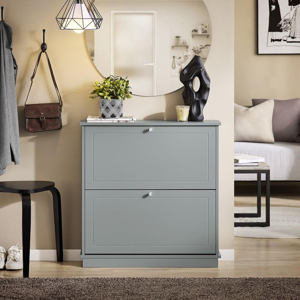 SOBUY SoBuy - Meuble À Chaussures à 2 tiroirs - Moderne - FSR99