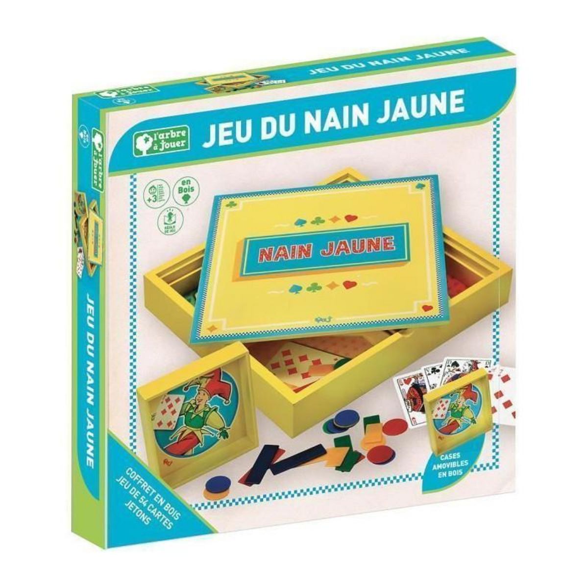 L'ARBRE A JOUER LARBRE A JOUER - 66320 - JEU DU NAIN JAUNE - COFFRET EN BOIS