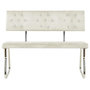 Voir la diapositive 2 : VIDAXL Banc 110 cm Blanc creme Velours