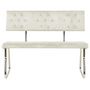 Voir la diapositive 2 : VIDAXL Banc 110 cm Blanc creme Velours