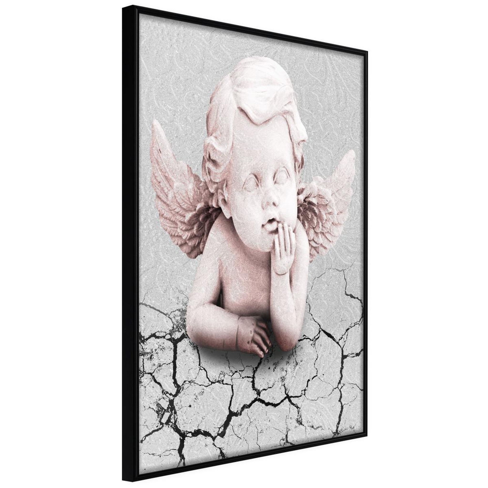 Paris Prix Affiche murale encadrée  cherub. Coloris disponibles : Jaune, Noir