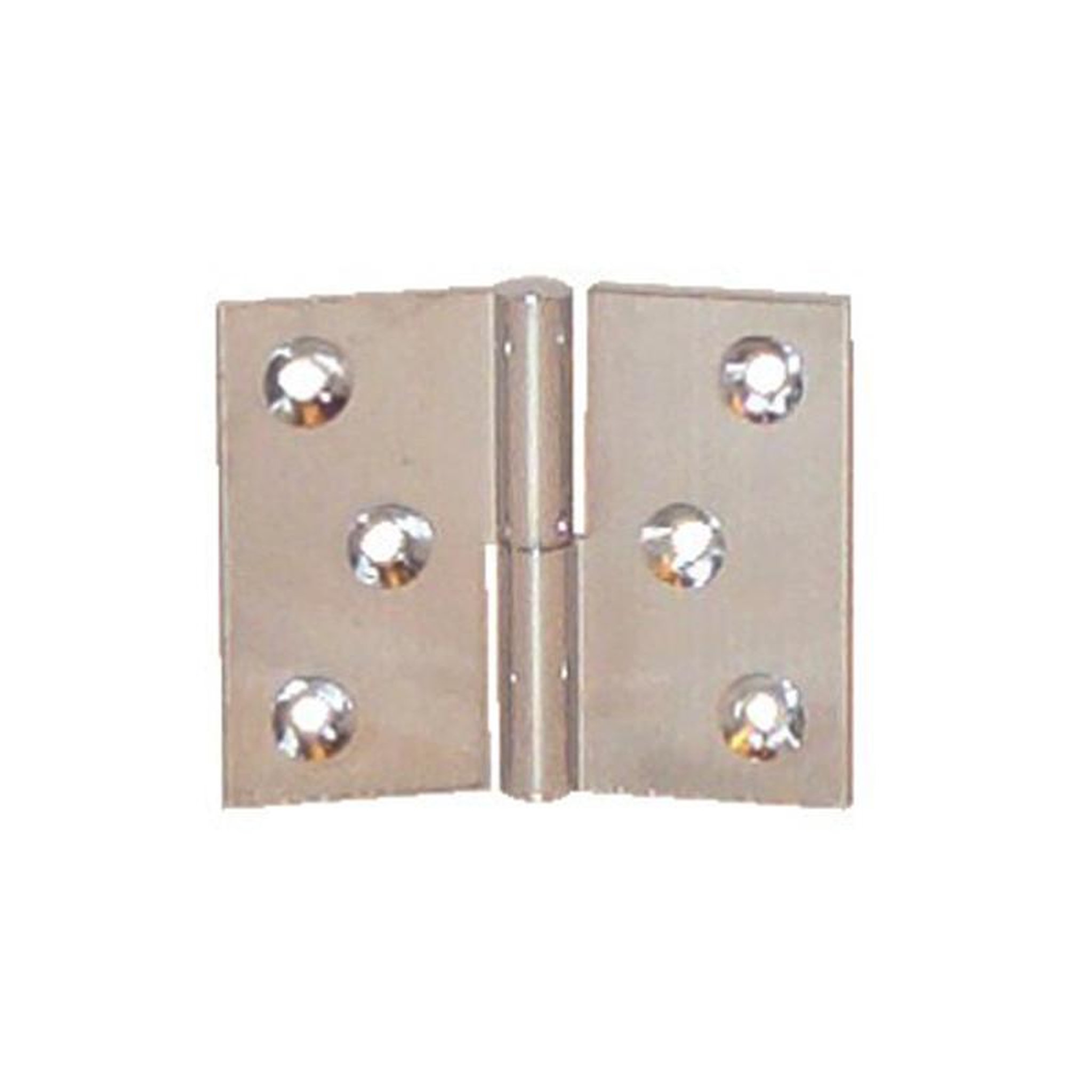 NOTRE SELECTION Paumelle laiton chromé 40x50mm droite nœud de 6mm axe acier PO4150S03