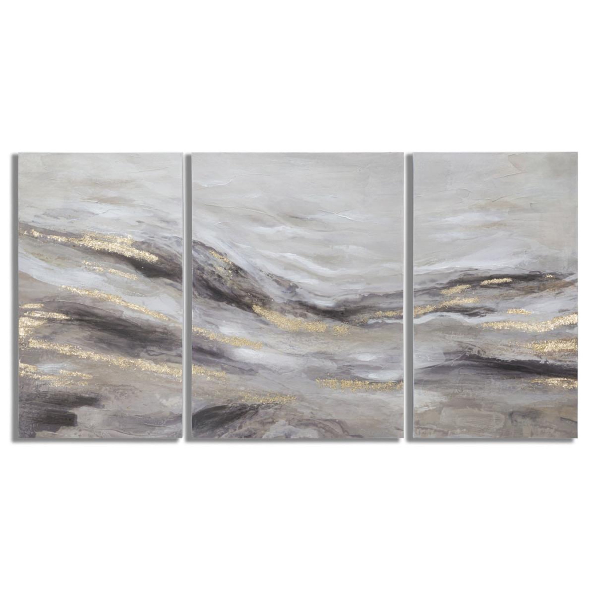 Paris Prix Lot de 3 toiles peinture déco  monty  80x150cm multicolore