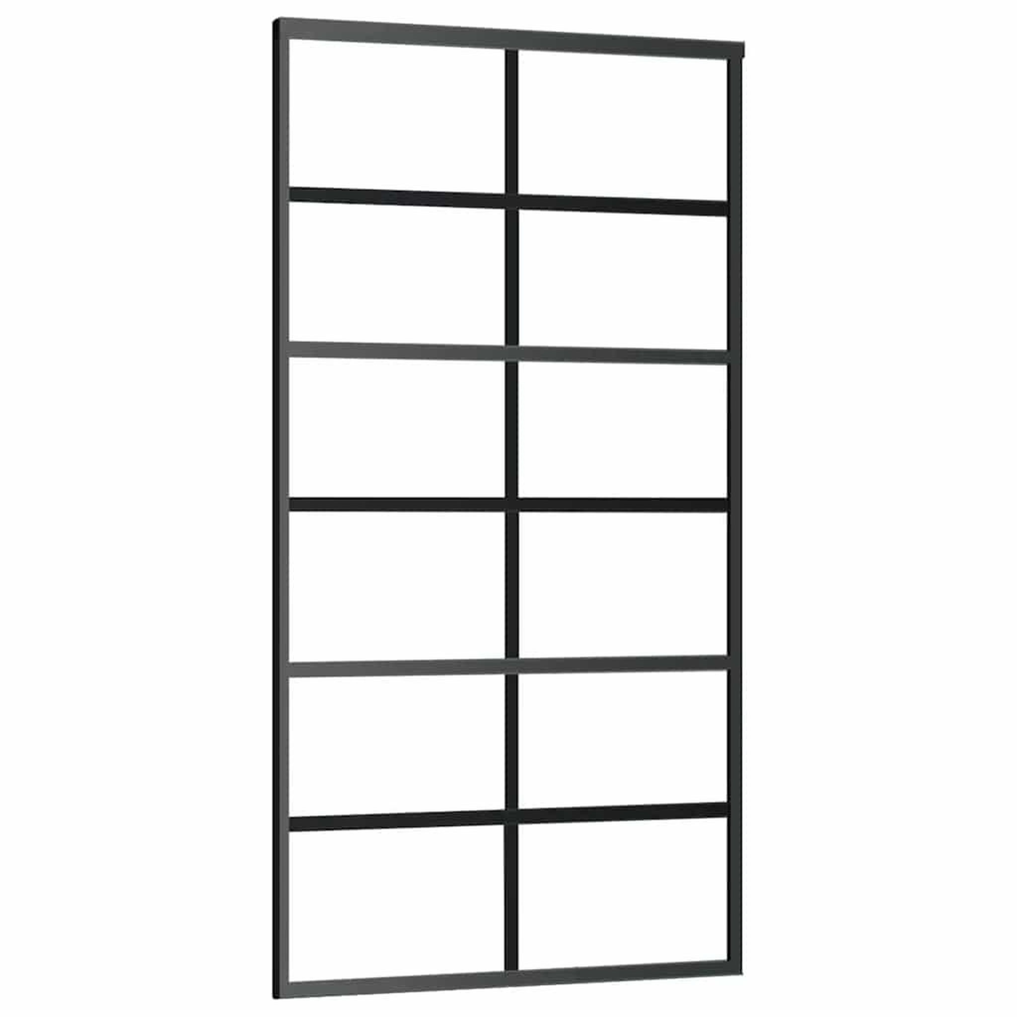 Voir la diapositive 5 : VIDAXL Porte coulissante kit de quincaillerie noir 102x205cm verre ESG