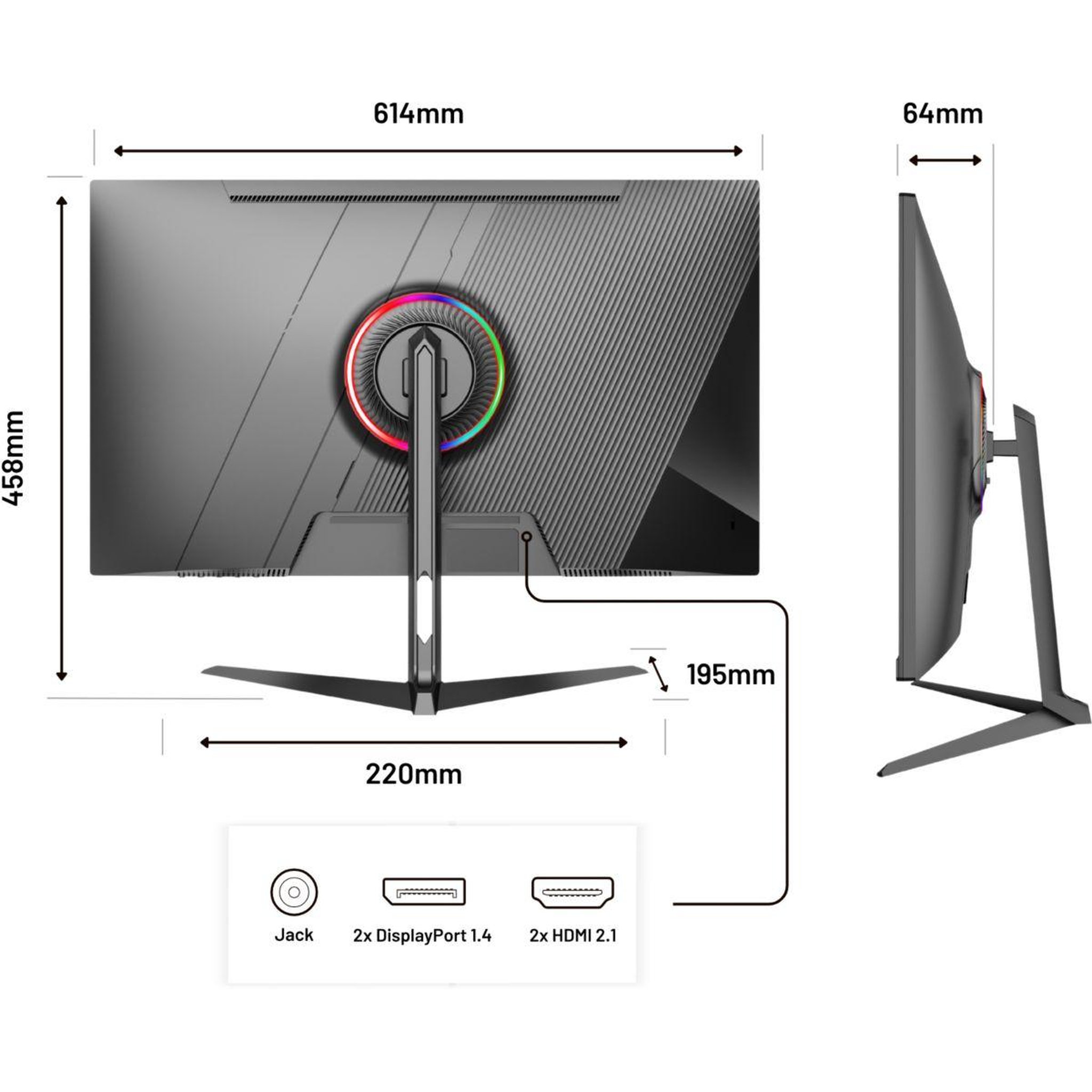 Voir la diapositive 5 : JAPANNEXT Ecran pc gamer jn-ips27g1632uf 27'' ips 4k 160 hz 160 hz