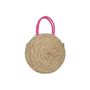 Voir la diapositive 2 : Paris Prix Sac de Plage  Fleur  40cm Naturel & Fuchsia