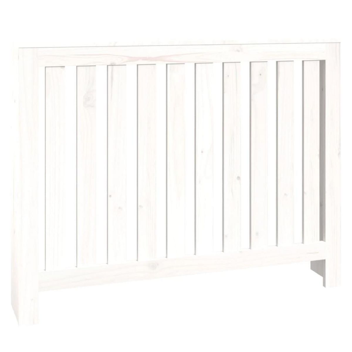 VIDAXL Cache-radiateur Blanc 108,5x19x84 cm Bois massif de pin