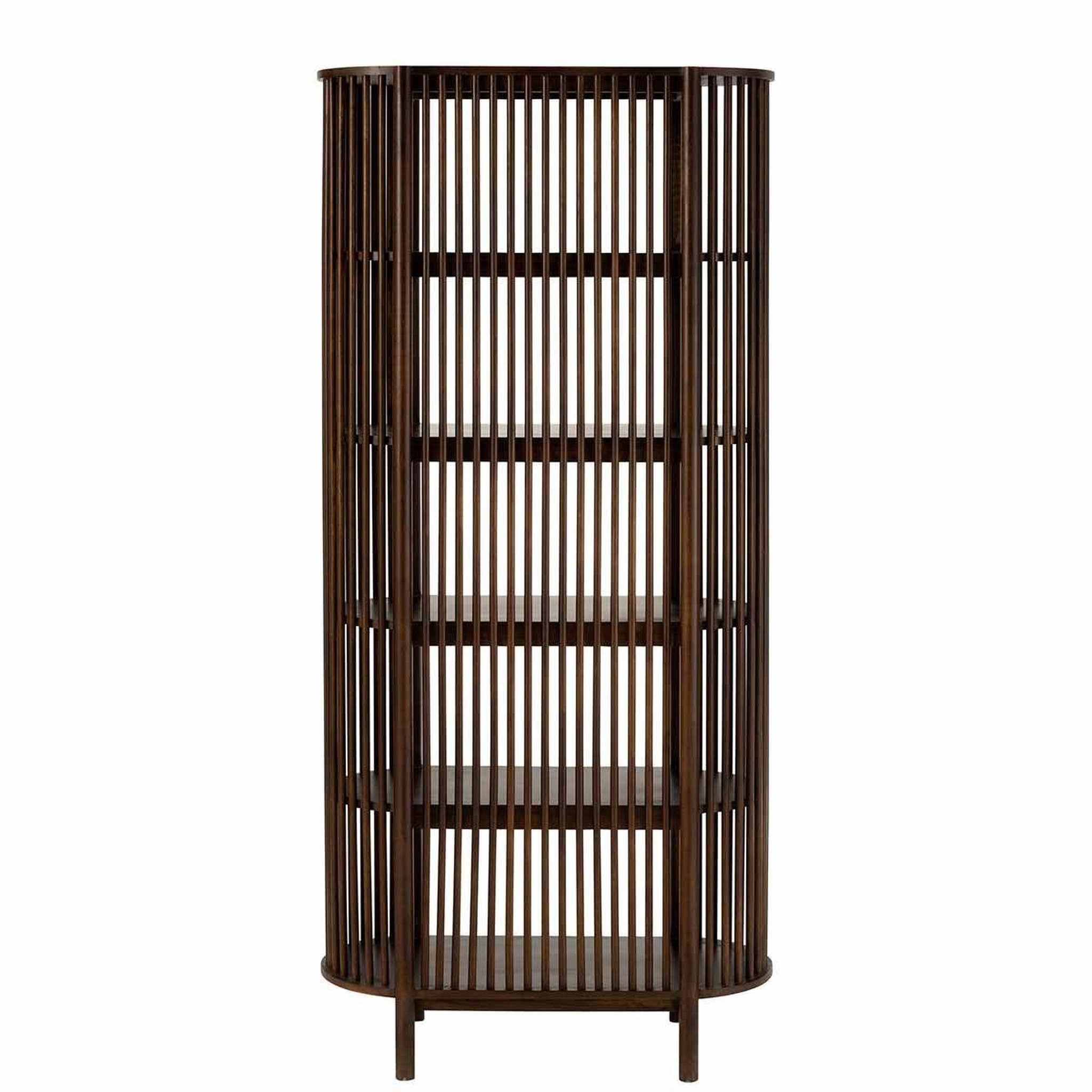 Voir la diapositive 4 : J-LINE Étagère 5 Niveaux en Bois  Gavya  190cm Brun Foncé