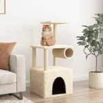 VIDAXL Arbre a chat avec griffoirs en sisal creme 109,5 cm