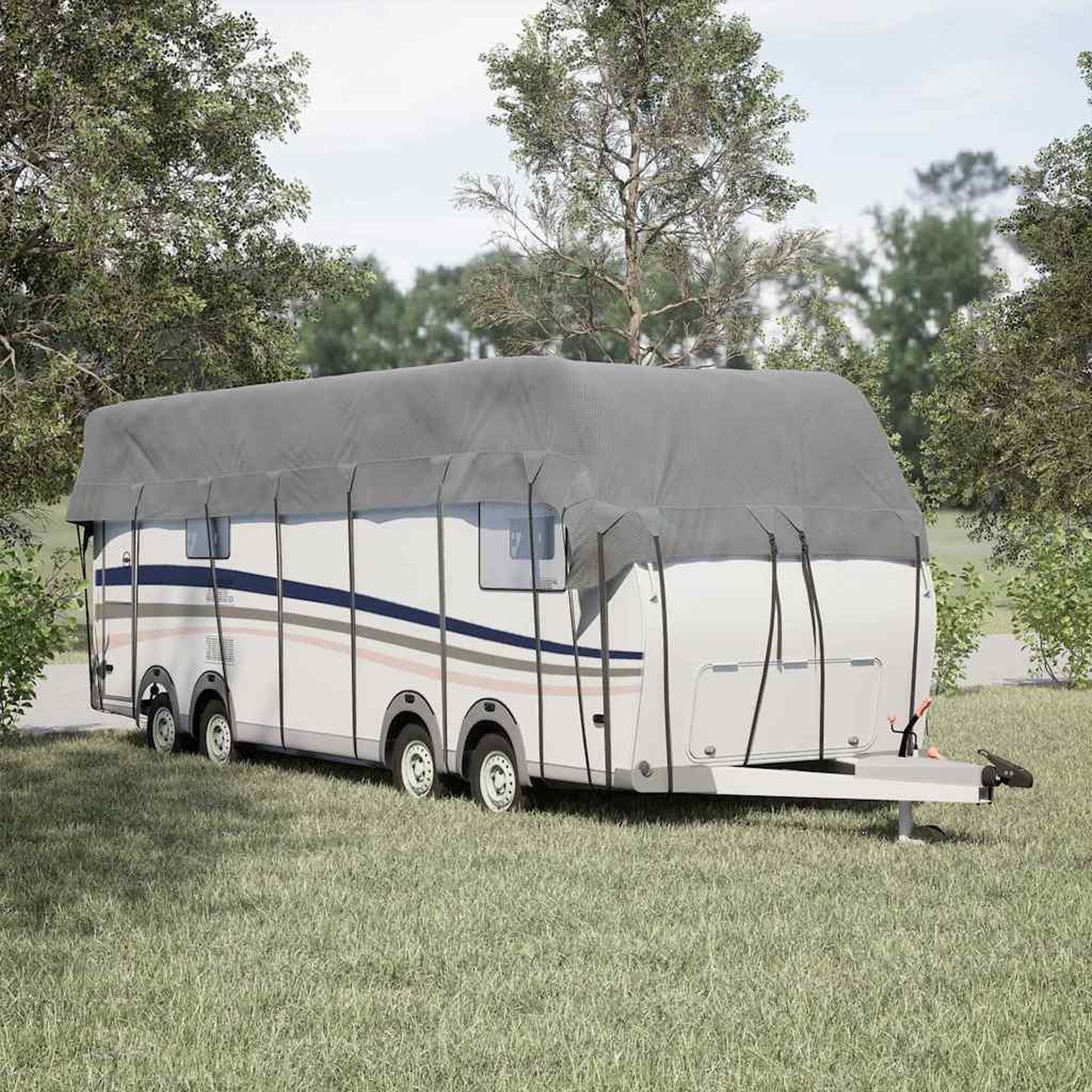 Voir la diapositive 3 : VIDAXL Housse de toit de caravane gris 900x300 cm tissu non tisse