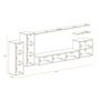 Voir la diapositive 4 : Paris Prix Meuble TV Mural Design  Switch XI  330cm Naturel
