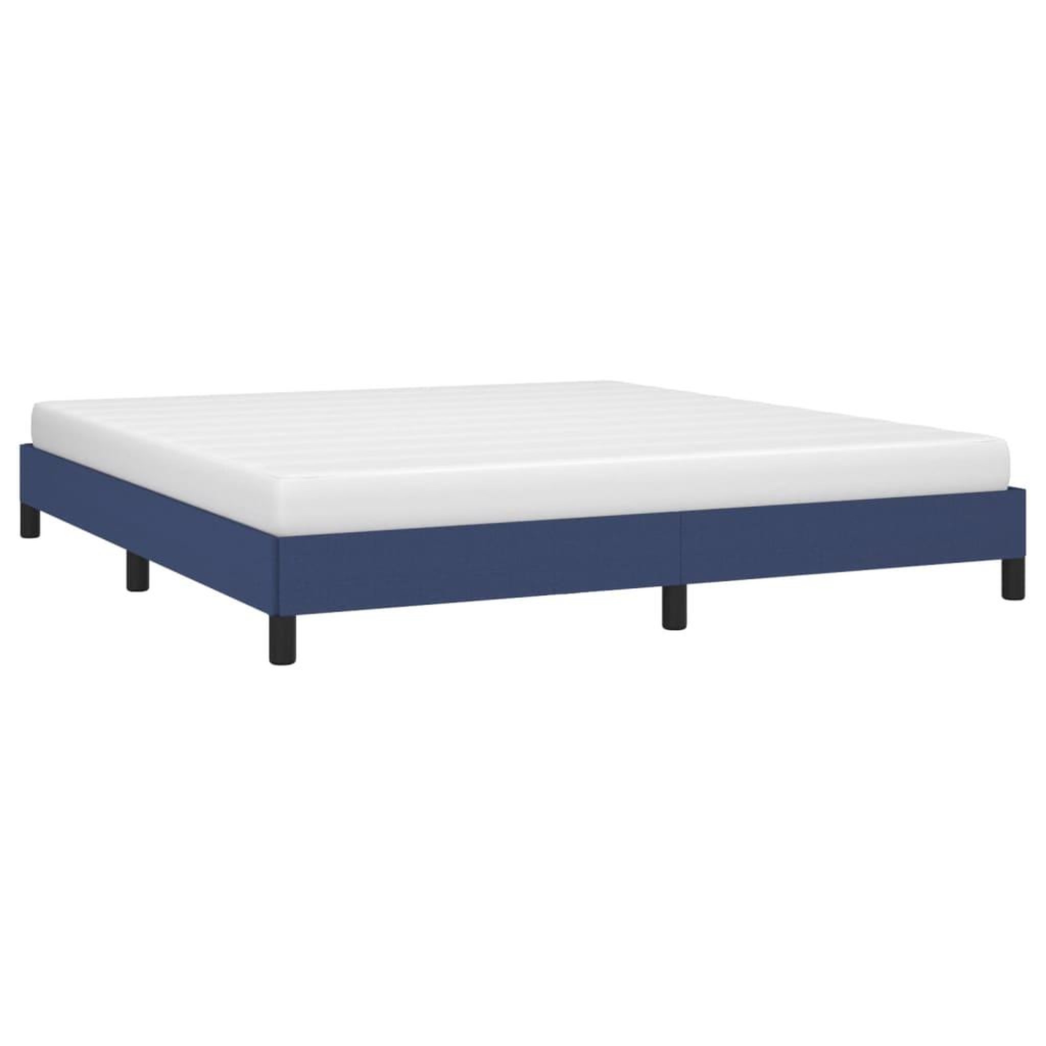 Voir la diapositive 3 : VIDAXL Cadre de lit sans matelas bleu 180x200 cm tissu