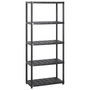 Voir la diapositive 2 : VIDAXL Etagere de rangement a 5 niveaux Noir 284x38x170 cm Plastique