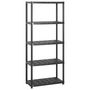 Voir la diapositive 2 : VIDAXL Etagere de rangement a 5 niveaux Noir 284x38x170 cm Plastique